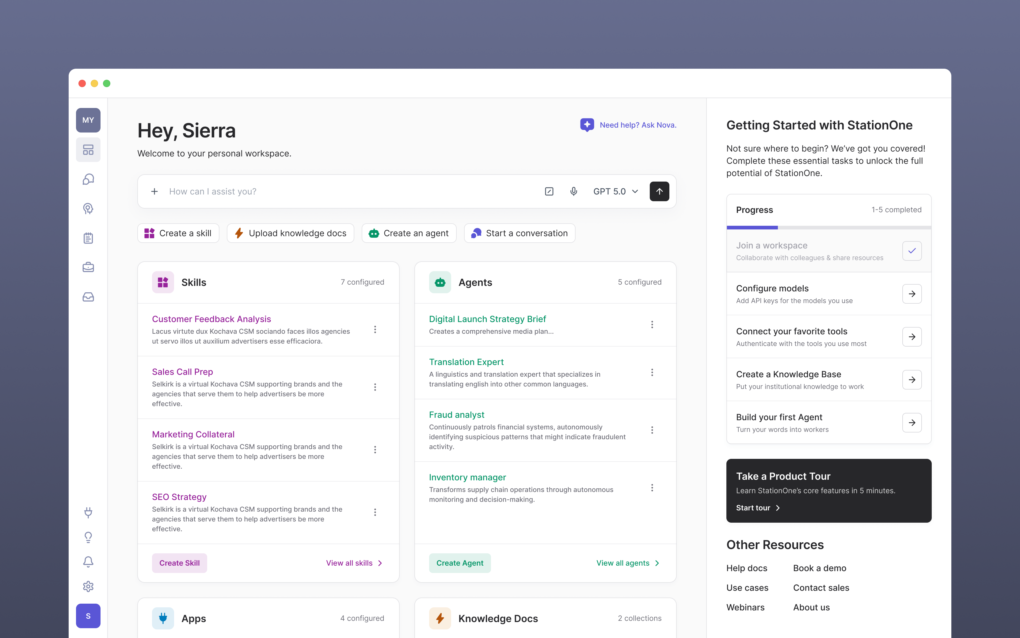 StationOne workspace